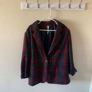 SAG Harbor plaid vintage blazer